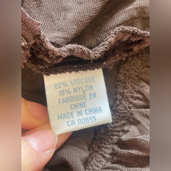 Brown Velour Midi Dress XS S Whimsigoth Lagenlook Fairycore - Picture 15 of 16